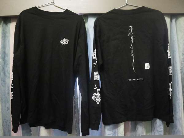 Funeral Moth (Jpn) - 2025 Long-Sleeve Shirts with embroidery(Black/M) - Long-Sleeve Shirts