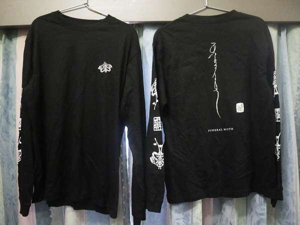 Funeral Moth (Jpn) - 2025 Long-Sleeve Shirts with embroidery(Black/L) - Long-Sleeve Shirts